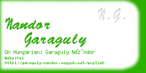 nandor garaguly business card